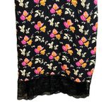 ZARA  Moody Floral‎ Print and Lace Slip Midi Dress Small Photo 7