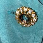 ISI turquoise blue π― silk pantsuit. Tunic jacket wide leg palazzo pant. Size 6. Photo 7