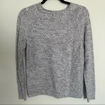 Lou & grey  Heathered Slate Blueish Grey and White Cotton Sweater Photo 4