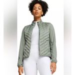 Puma Primaloft golf Jacket Quilted Puffer Lightweight Coat Olive‎ Green Photo 4