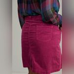 Pilcro Anthropologie  Talia Corduroy Mini Skirt in Raspberry Pink Purple Photo 8