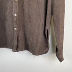 Kendall + Kylie Shirt Brown Corduroy Long Sleeve Oversized Button-Up Pockets - S Photo 1