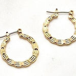 Flat Gold Hoop Earrings Photo 0