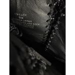 Chelsea and Violet Women’s Black Suede LUCY Crochet Detail Block Heel Booties Sz 6 Photo 10