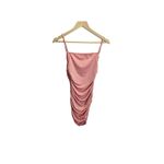 SheIn Pink Ruched Mini Dress S Bodycon Stretch Sleeveless Casual Photo 3