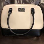 Kate Spade Black and Ivory Leather Dome Shaped Top Handle Satchel Hand Bag Photo 15
