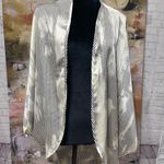 silky cape cardigan cream and black Size undefined Photo 11