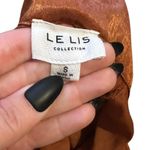 Brown satin tie crop top Photo 6