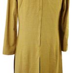 Vintage 60s Justin McCarty Mustard Yellow Split Kirt Long Sleeve Dress Size M Photo 2