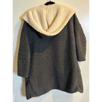 She & Sky Women Coats Teddy Bear Sherpa Style Gray White Cozy Size Large Photo 5