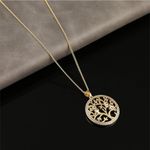NEW💕 HZMAN 14K Gold Plated Tree of Life Necklace for Women or Men Photo 2