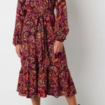 st. john's bay  Multicolor Paisley Long Sleeve Dress M NWT Photo 0