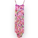 None Beach Floral Summer Dress high-low hem, flowy and colorful size S/M Photo 1