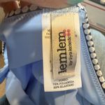 Lemlem  Sky Blue Lena Diamond Jacquard String Bikini Bottoms Sz XL NWT Photo 5