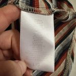 Eri + Ali Burnt Orange/Beige/Gray Striped Ribbed Flutter Sleeve Top Orange Size L Photo 5