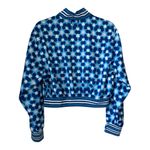 Free People FP Movement Top Seed Printed Tennis Jacket Size Small Blue Photo 1