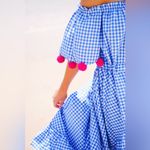 SUNDRESS Alena Dress in Light Blue & Pink Gingham Plaid High Low Size M / L Size L Photo 4