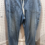 Lane Bryant  Denim Joggers Pants Light Wash Elastic Waist Drawstring Size 18 Photo 0