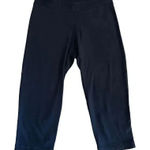 Lululemon  Athletica Black Capri Back Mesh Logo Capri Running Pants SZ XS # 1481 Photo 0