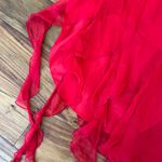 Amanda Uprichard Chelsey Dress in Silk Chiffon Red Photo 2