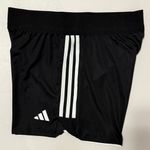 Adidas Women's Black Athletic Shorts with White Stripes Photo 3