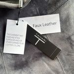 Tahari Faux Leather Charcoal Tie Dyed Leggings Photo 5