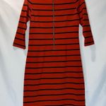 Newbury Kustom Red Black Stripe Zipper Dress Small Photo 6