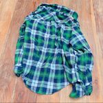 Aerie XS Blue & Green Flannel Photo 5