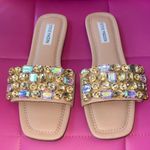 Steve Madden  Brionna Tan Rhinestone Flat Sandals Size 9 Photo 0