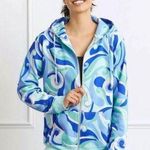 Hill House The Allie Zip-Up Jacket in Ocean Kaleidoscope Print Size S Photo 0