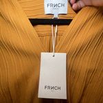 FRNCH Yellow Midi Dress 3/4 Sleeve Photo 4