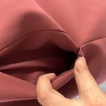 Theory  Crepe Shift Banded V-Neck Admiral Deep Rose Dress Photo 6