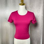 Babaton Pink Cropped Top Fitted Short Sleeve Casual Everyday Tee Shirt - M Photo 2