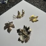 Autumn / Fall Brooch Pin Lot Of 4 Leaf Leaves Variety Photo 9
