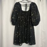 Nasty Gal  Black and Metallic Gold Star Flouncy Babydoll Dress 6 Photo 3