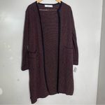 ZARA  Metallic Sparkle Knit Long‎ Line Duster Cardigan Small Photo 3
