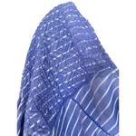 Free People Lola Boho Striped Tiered Dress Chambray Blue Embroidered Lagenlook Photo 5