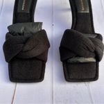 Good American Women’s Terry Kickstand Low Heel Slide Sandals in Black NEW Size 7 Photo 5