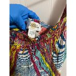 Sandy Starkman Dress Womens Medium Multicolor Bohemian Maxi Smocked Vintage Blue Photo 7