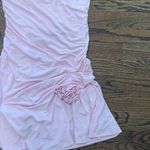 Meshki  Strapless Pink Dress with Floral Detail 2376 Photo 2