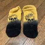 Pure Barre  Yellow and Black Skull Socks M Medium AMAZING Photo 1