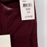 DL1961 Florence Ankle Skinny Jean in Burgundy Size 24 NWT Photo 5