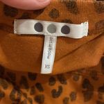 Three Dots Women’s Leopard Print Pocket Knit T-Shirt Orange & Black NWT Sz XS Photo 4
