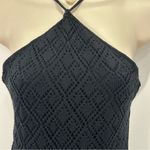 Sage  The Label Beloved Pointelle Halter Mini Dress Crochet Large New Beachy Photo 5