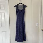 Victoria's Secret Vintage Gold Label Victoria’s Secret Navy Jacquard Satin Maxi Dress Goth Fairy M Photo 3