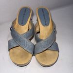 Tommy Hilfiger Vintage  Y2K 90s Studded Wooden Block Denim Heels Size 6M Photo 14