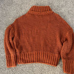 Free People MY ONLY SUNSHINE MOCK NECK SWEATER RUST ORANGE Photo 3