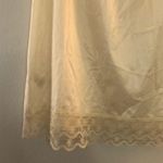 Val Mode Slip Vintage Cream Lace Trim Elastic Waist Skirt Slip Sz L EUC Wedding Size L Photo 3