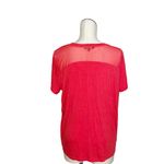 Bebe NWT  Sport Striped Tee In Hibisus Soft Photo 3