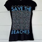 Hybrid Tees Women’s Small Save the Beach Tee Photo 0